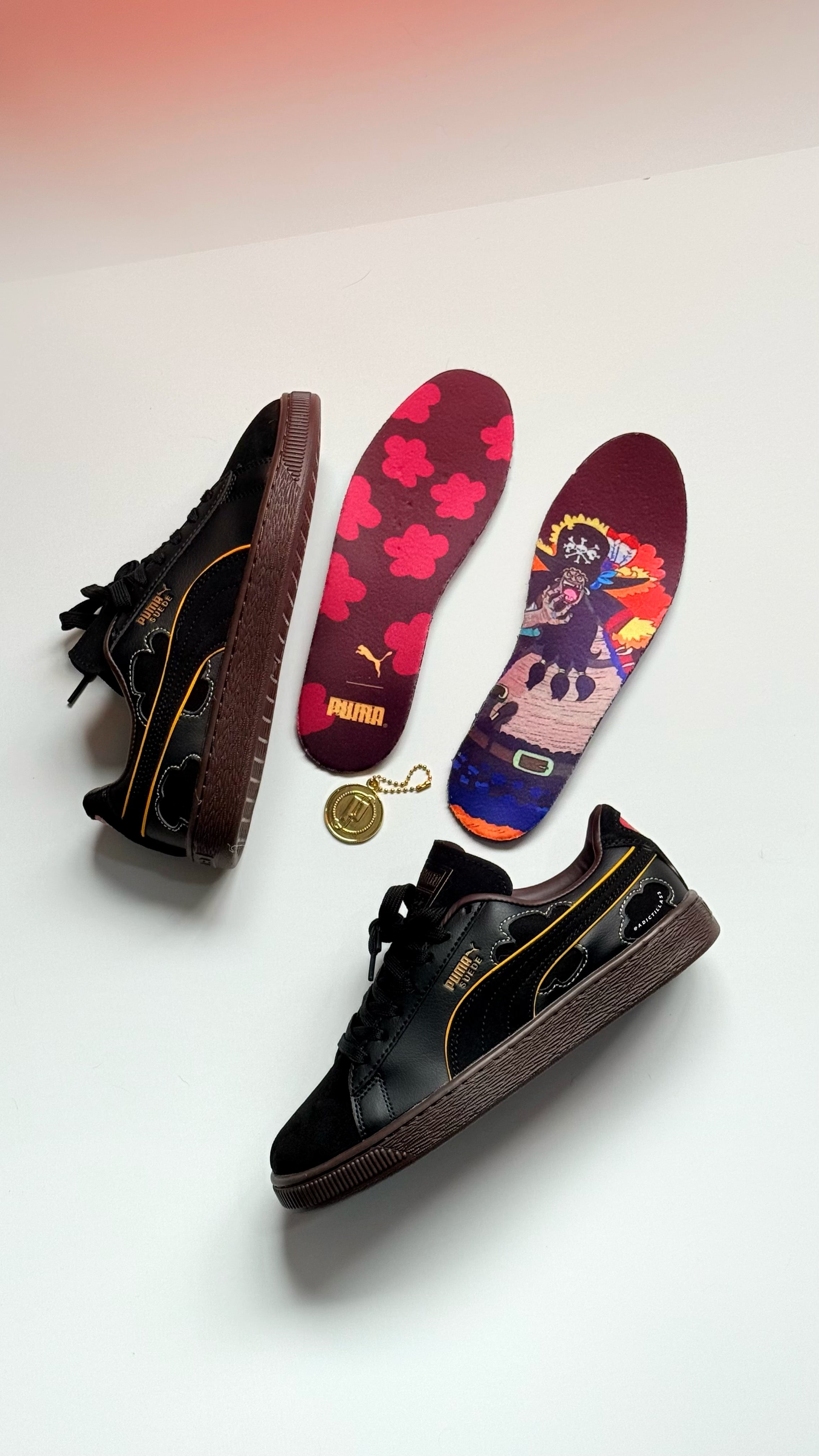 Puma Suede x One Piece Black
