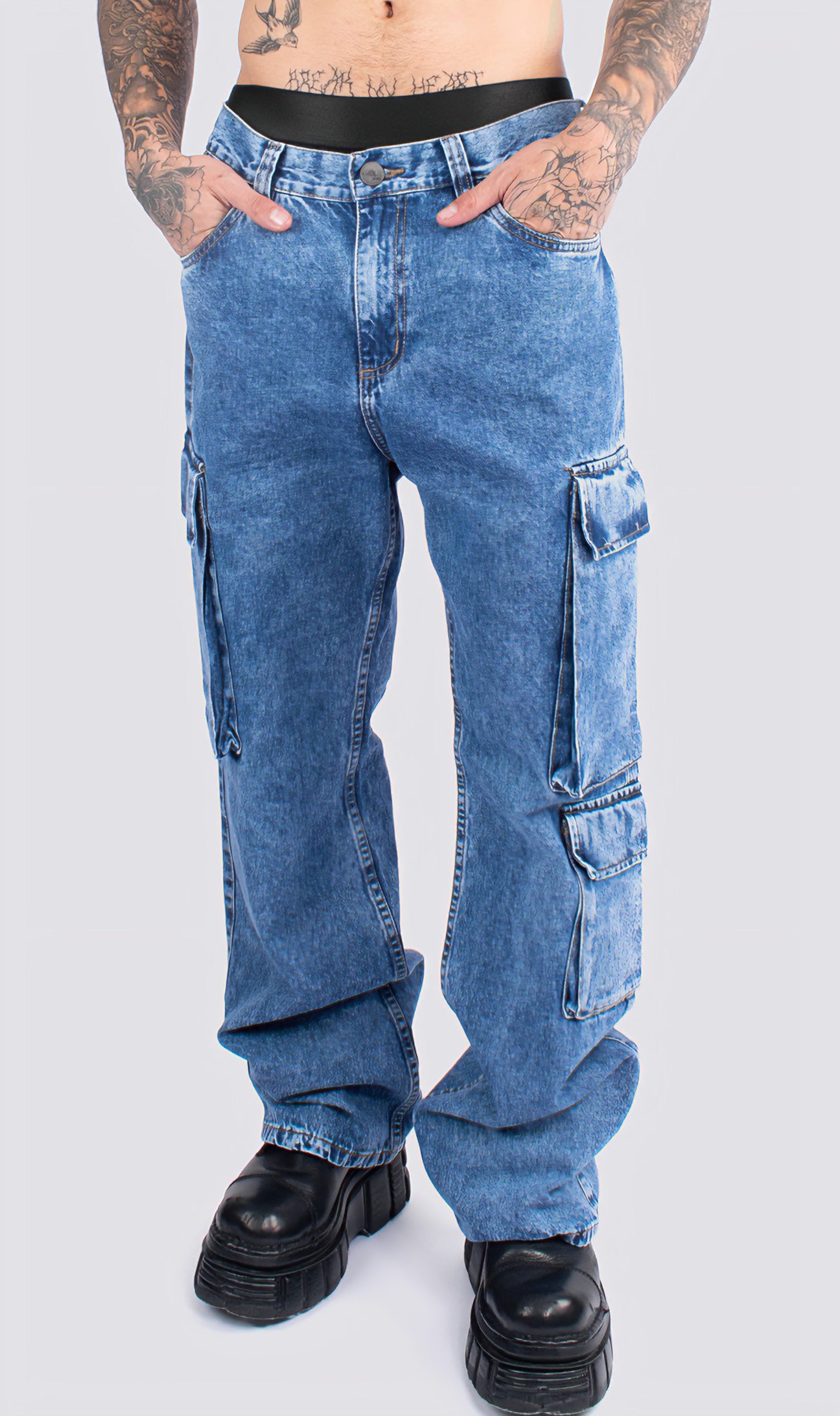 Jeans Cargo Stone Process