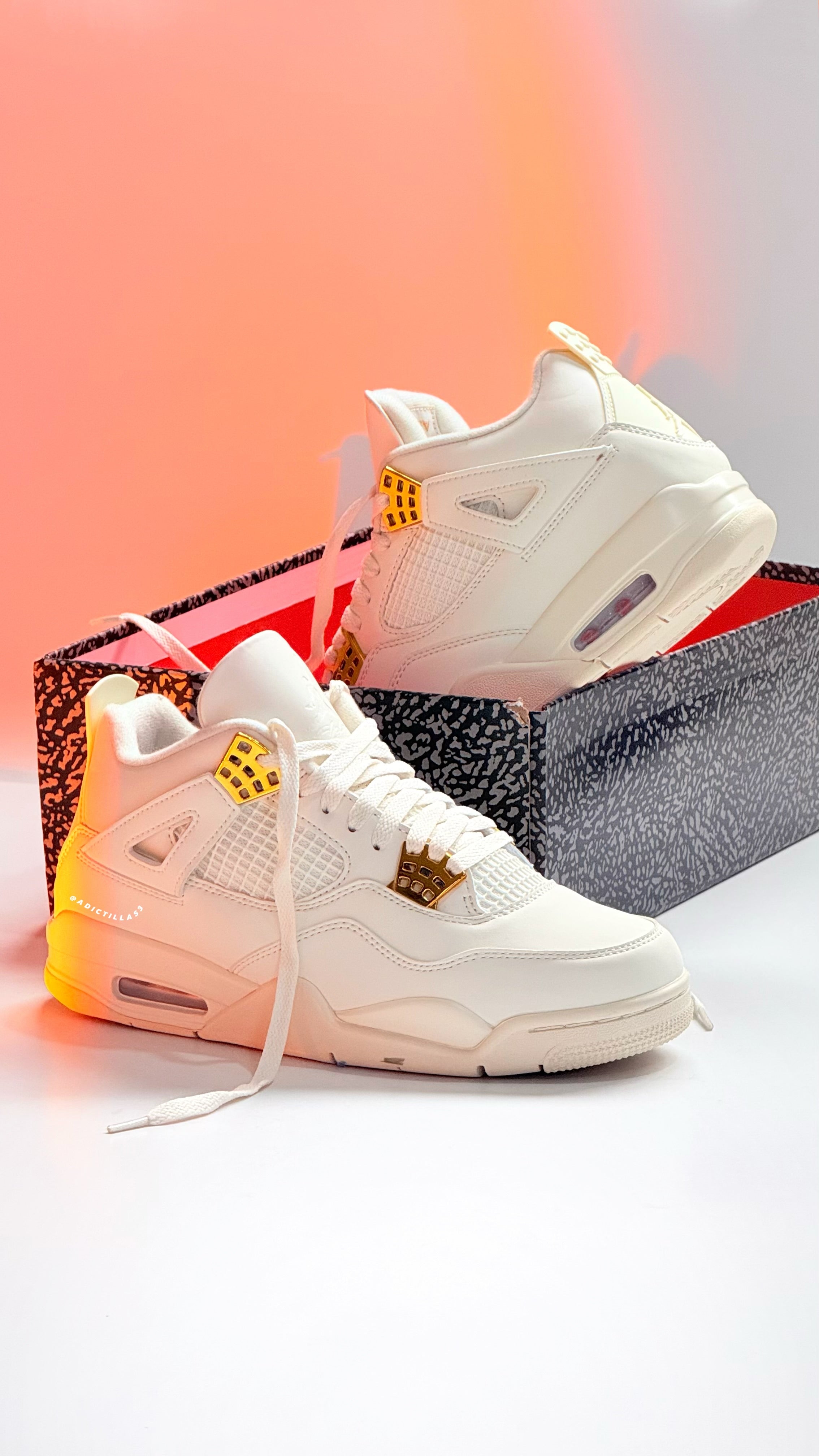 Air Jordan 4 Retro 'White & Gold'