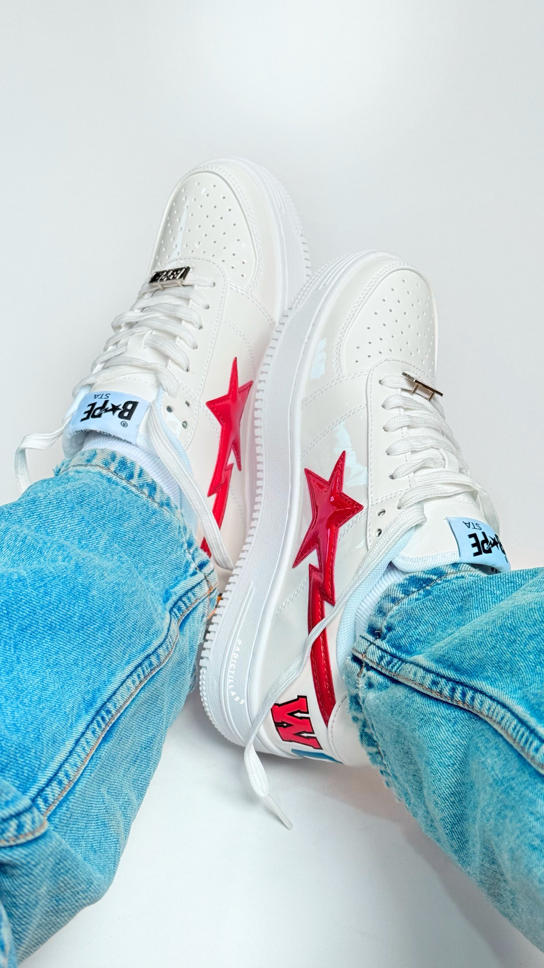 A Bathing Ape BAPE Sta Low Shark White