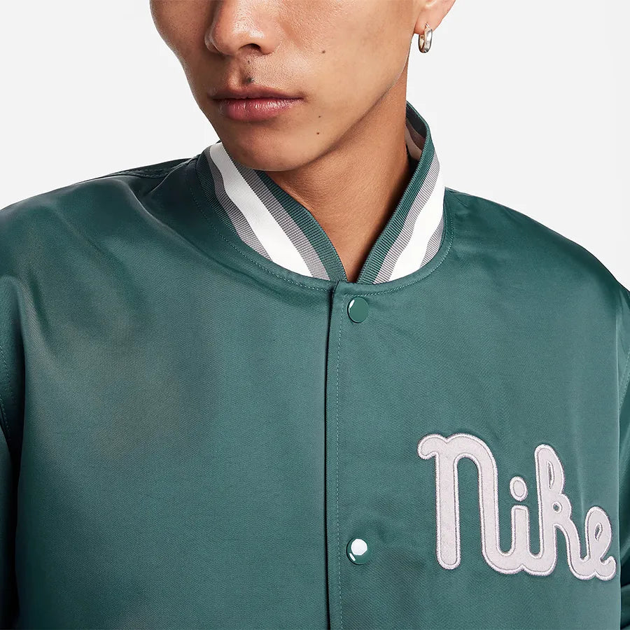 Nike Dugout Loose Satin Jacket 'Green'