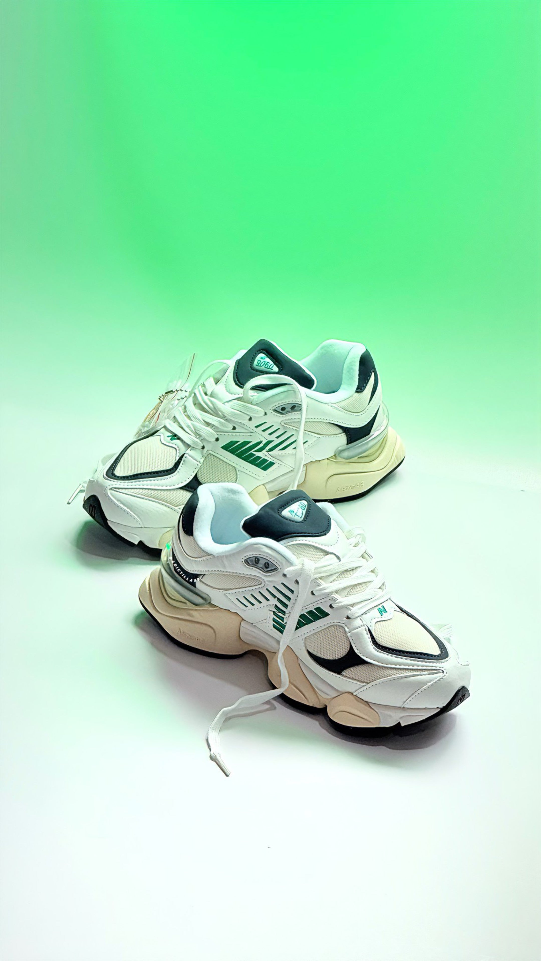 New Balance 9060 white and teal