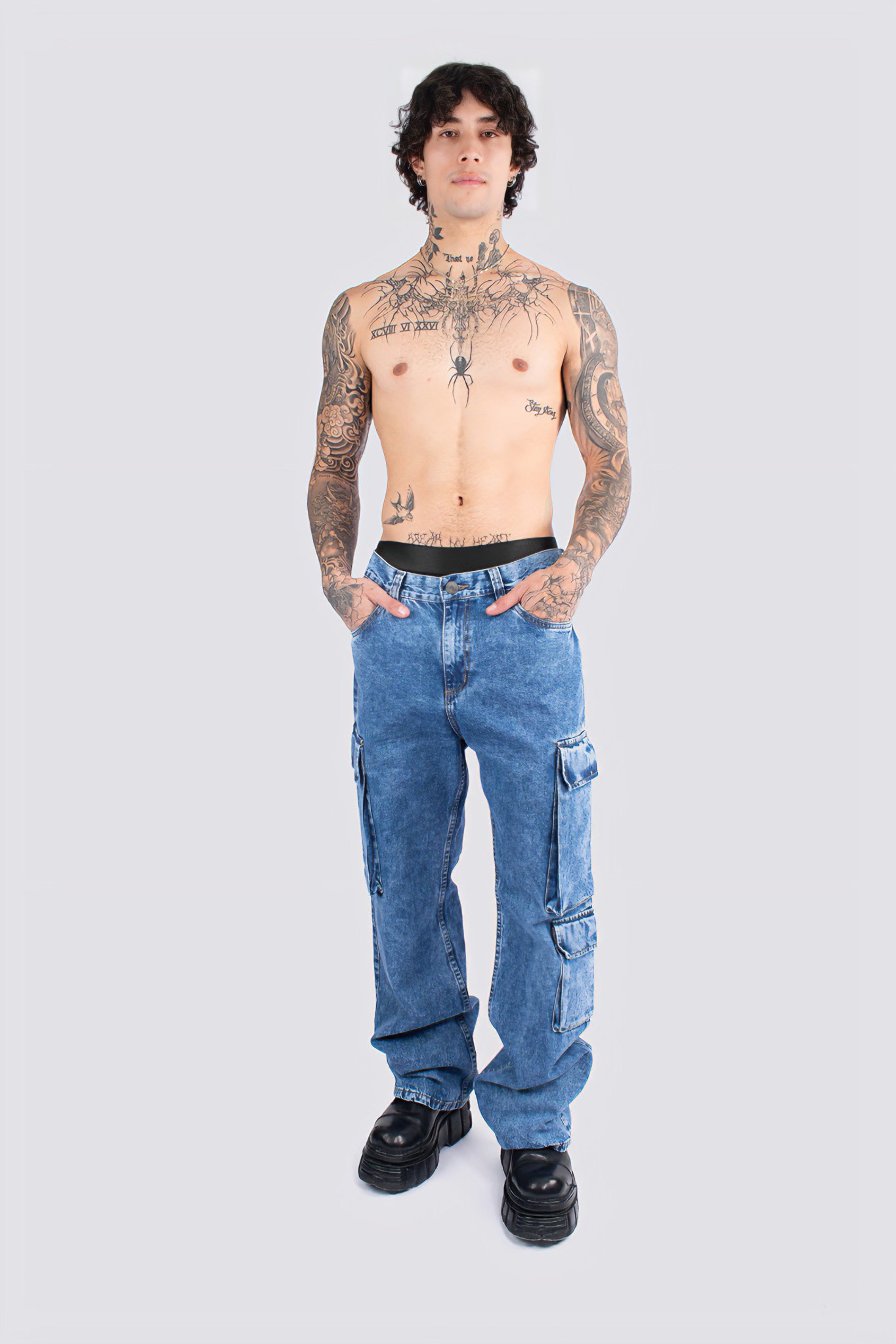 Jeans Cargo Stone Process