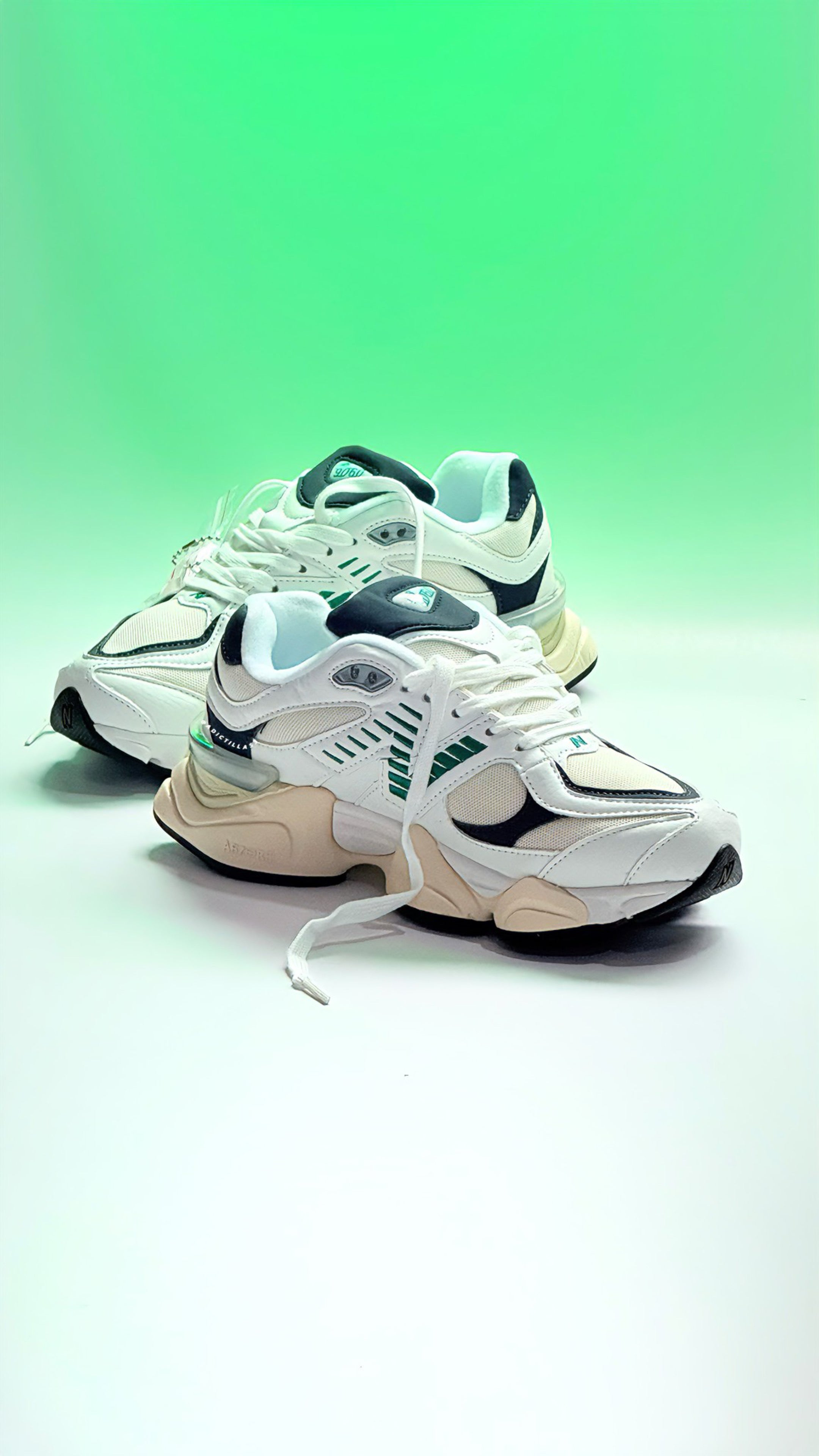 New Balance 9060 white and teal