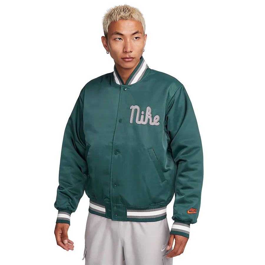 Nike Dugout Loose Satin Jacket 'Green'