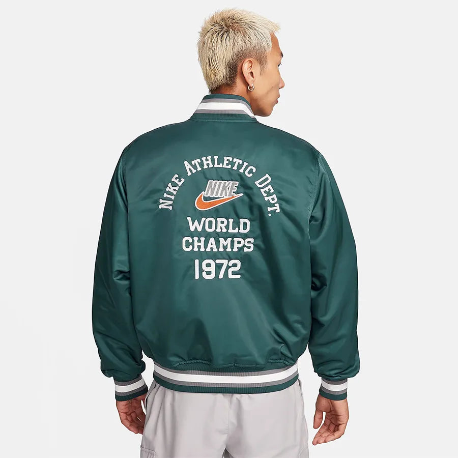 Nike Dugout Loose Satin Jacket 'Green'