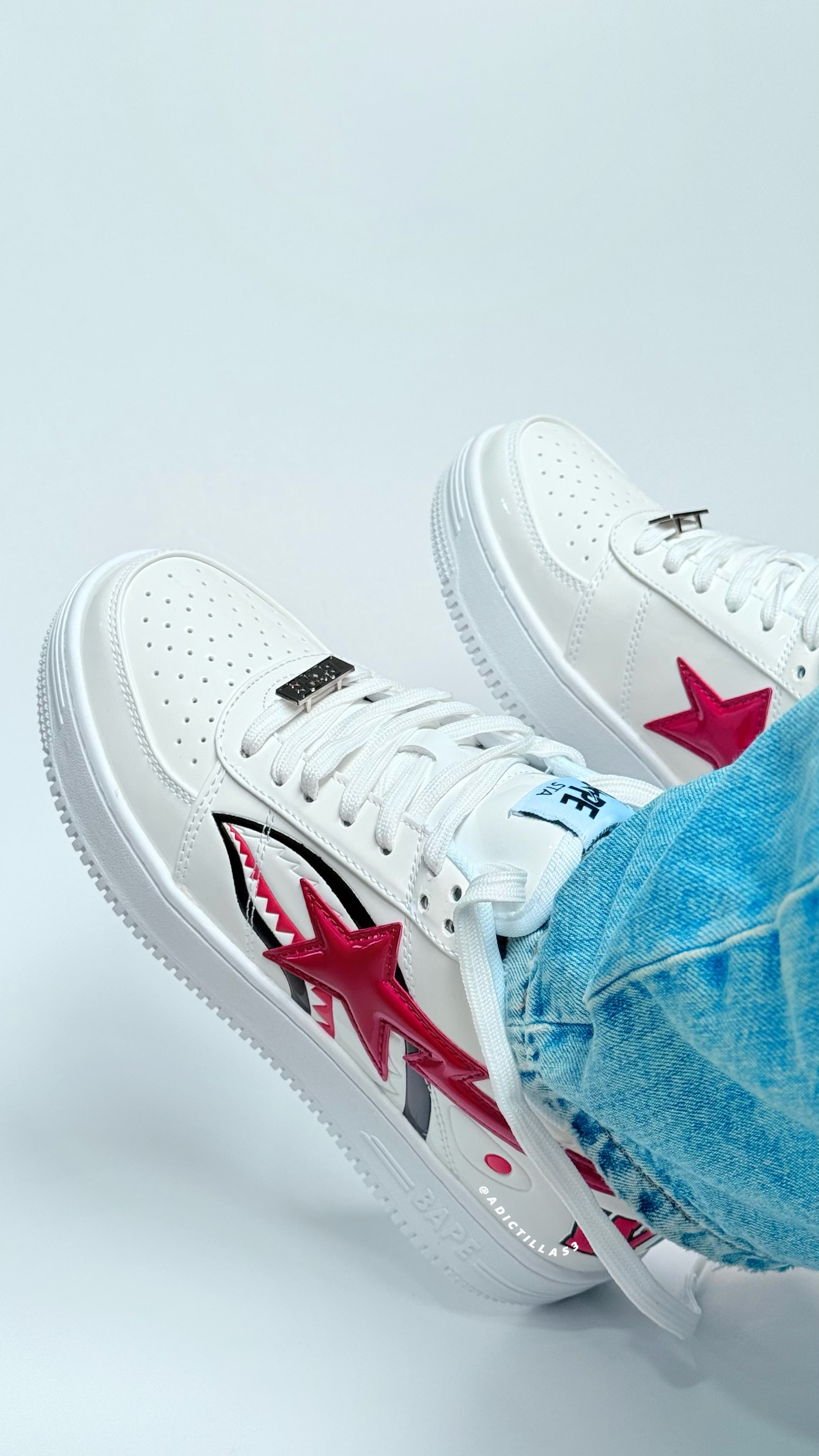 A Bathing Ape BAPE Sta Low Shark White