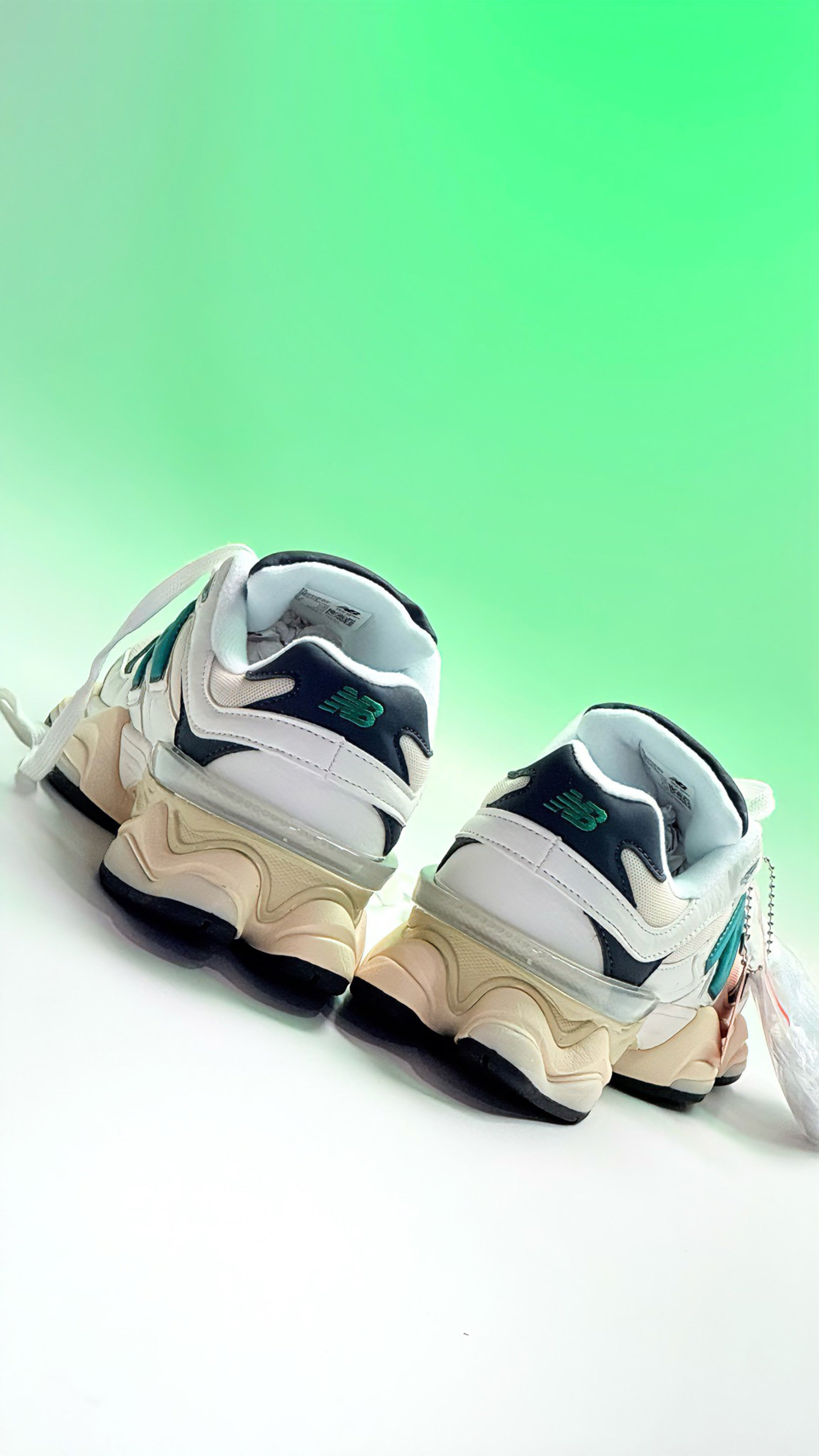 New Balance 9060 white and teal