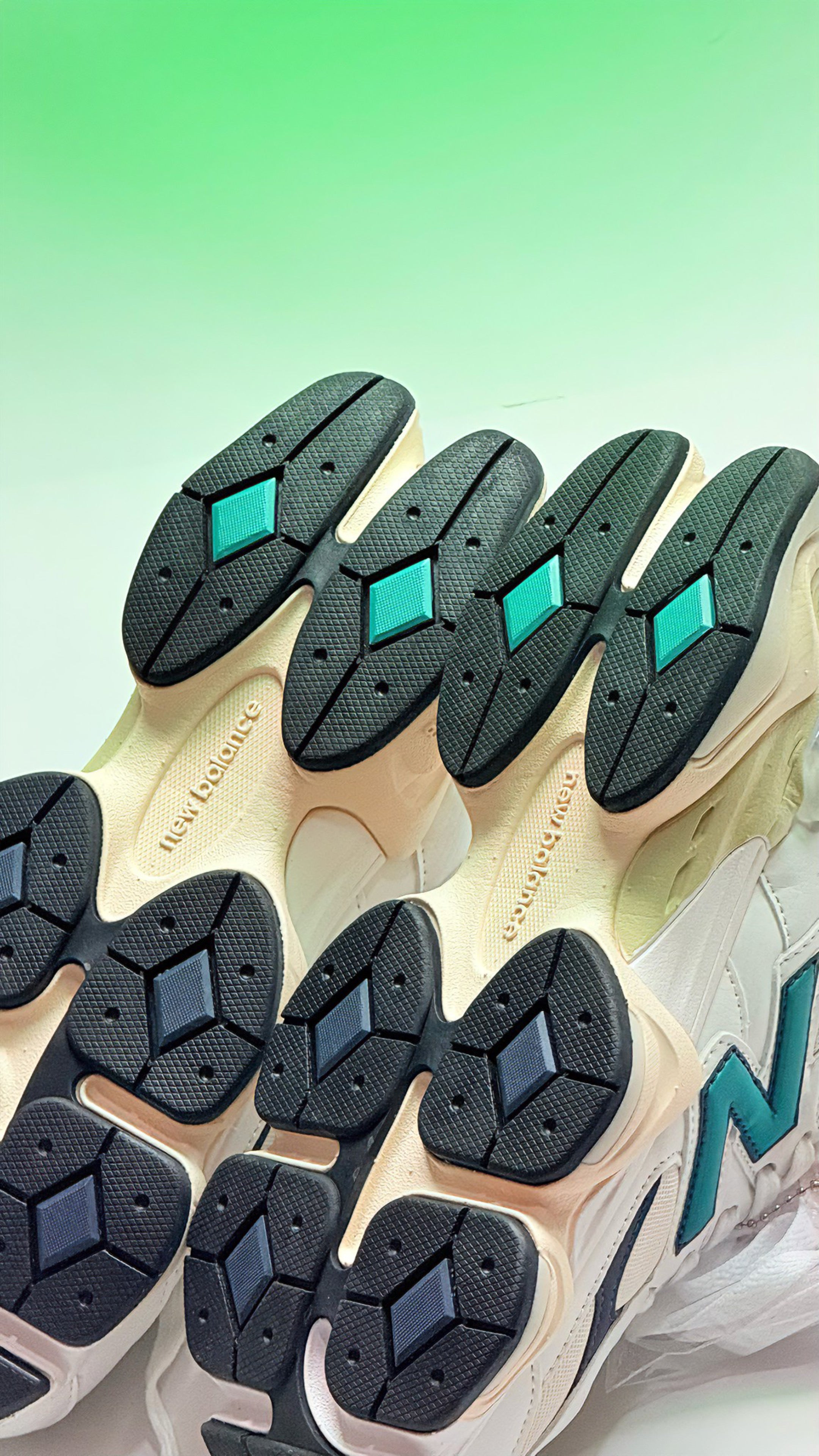 New Balance 9060 white and teal
