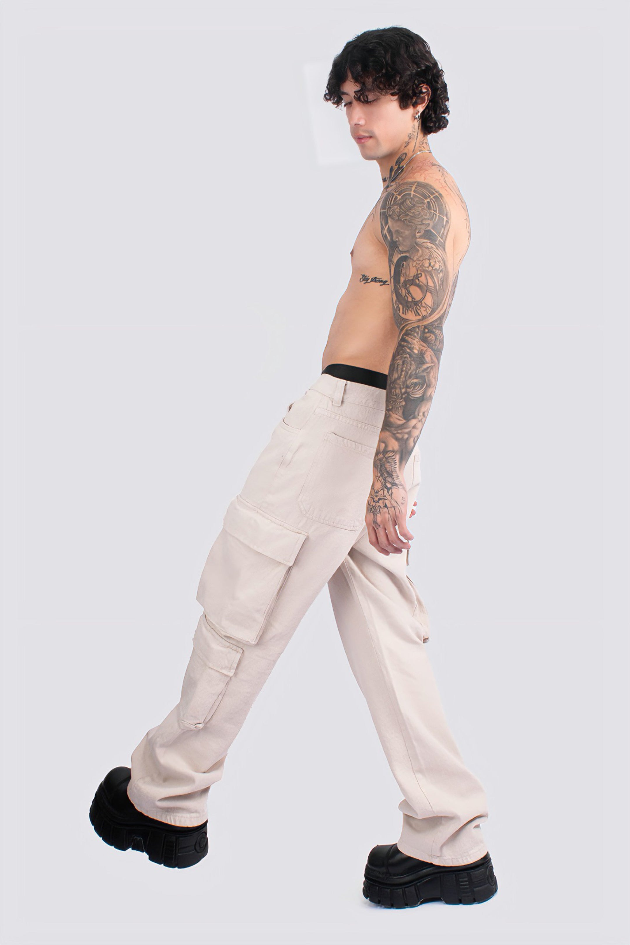 Jeans Cargo Bassic Beige