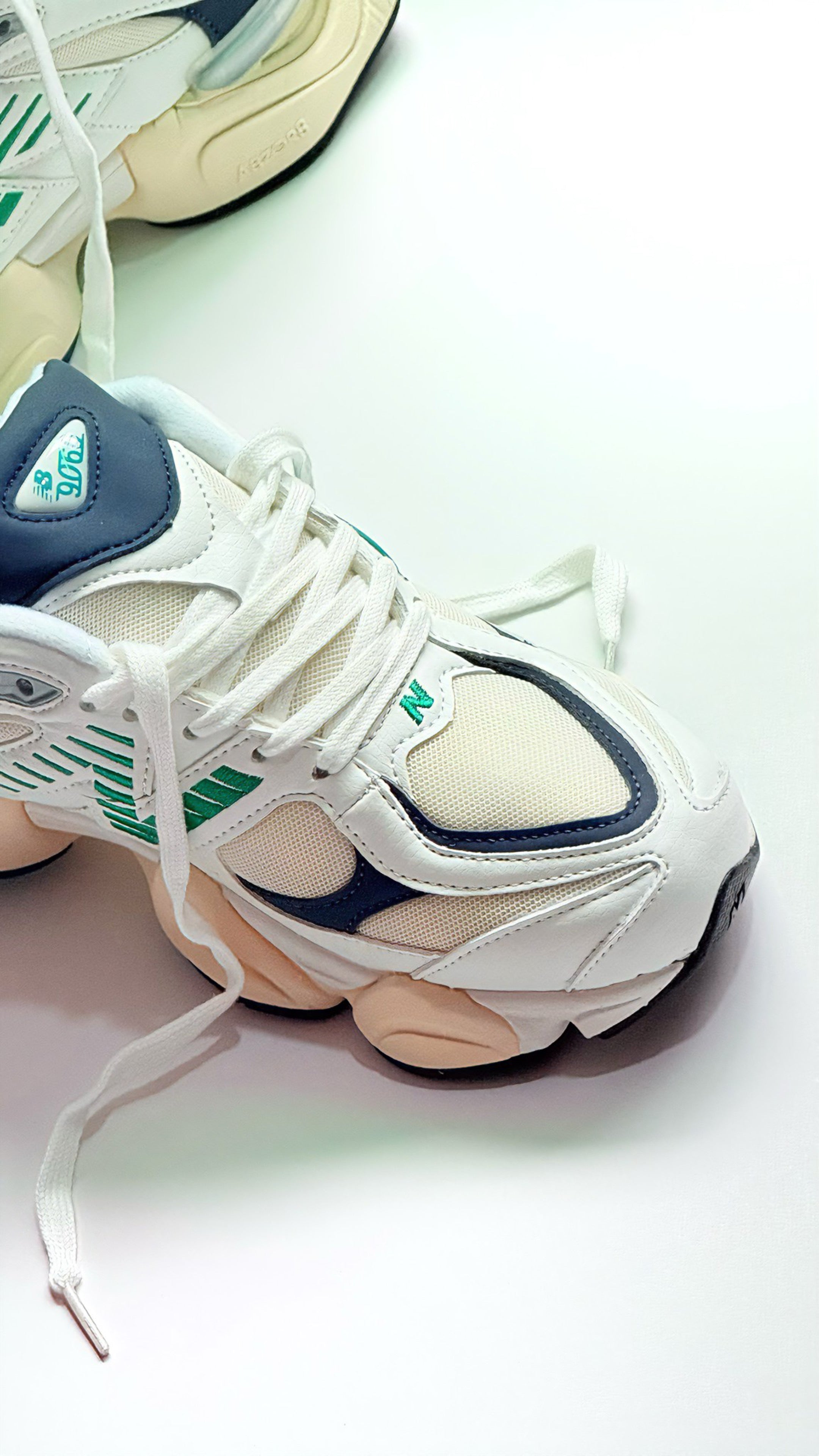 New Balance 9060 white and teal