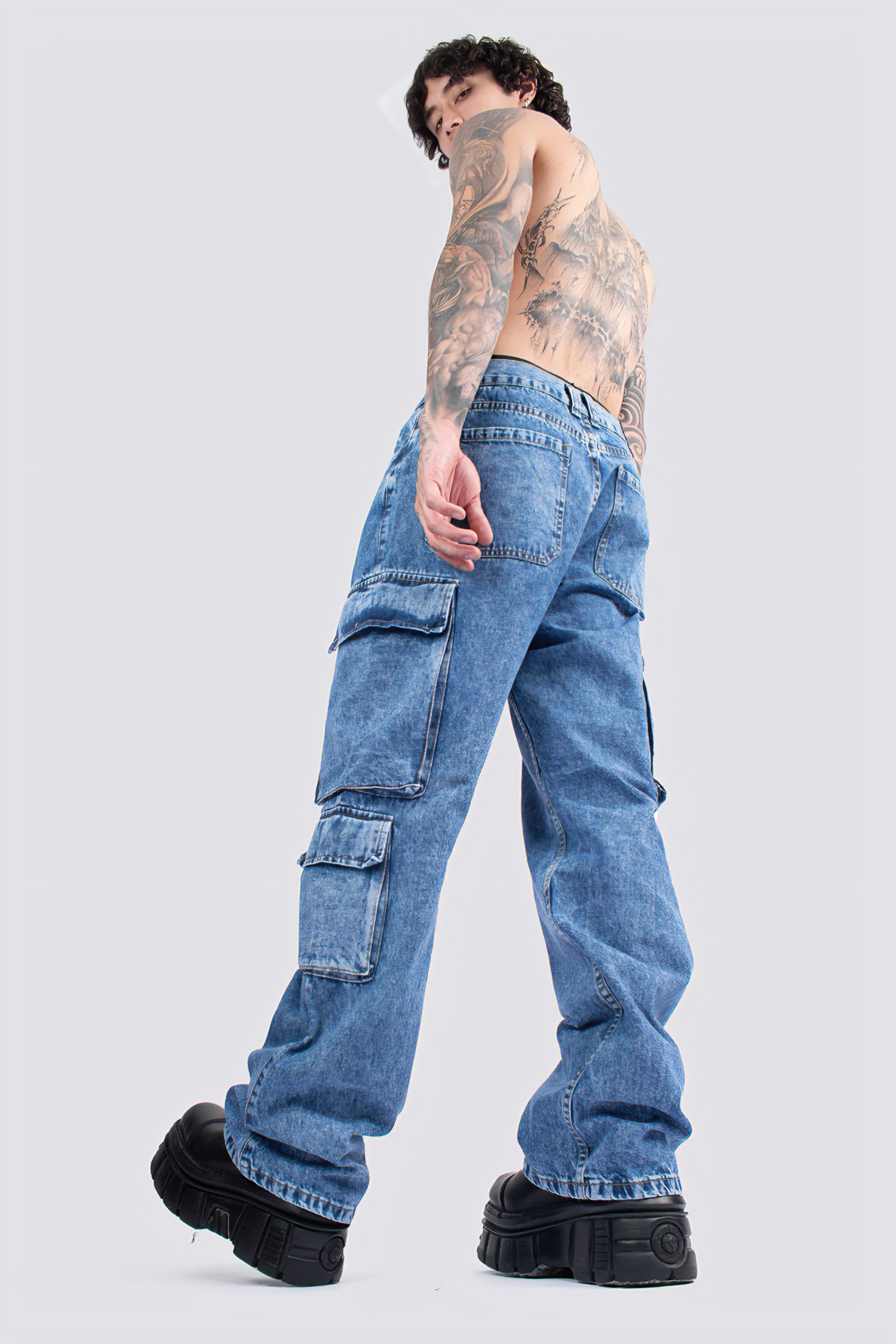 Jeans Cargo Stone Process