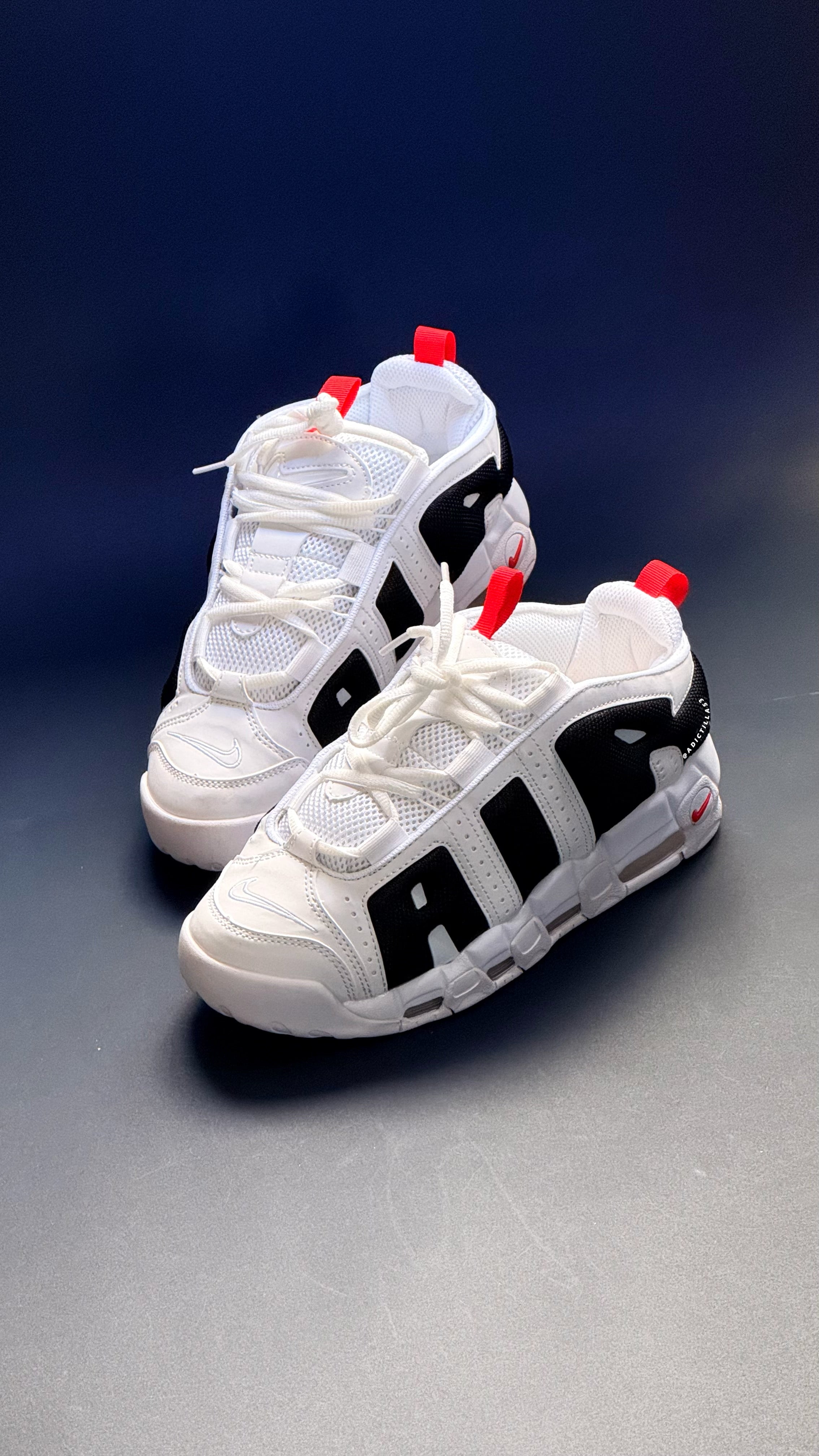 Nike Air More Up Tempo Low White Red