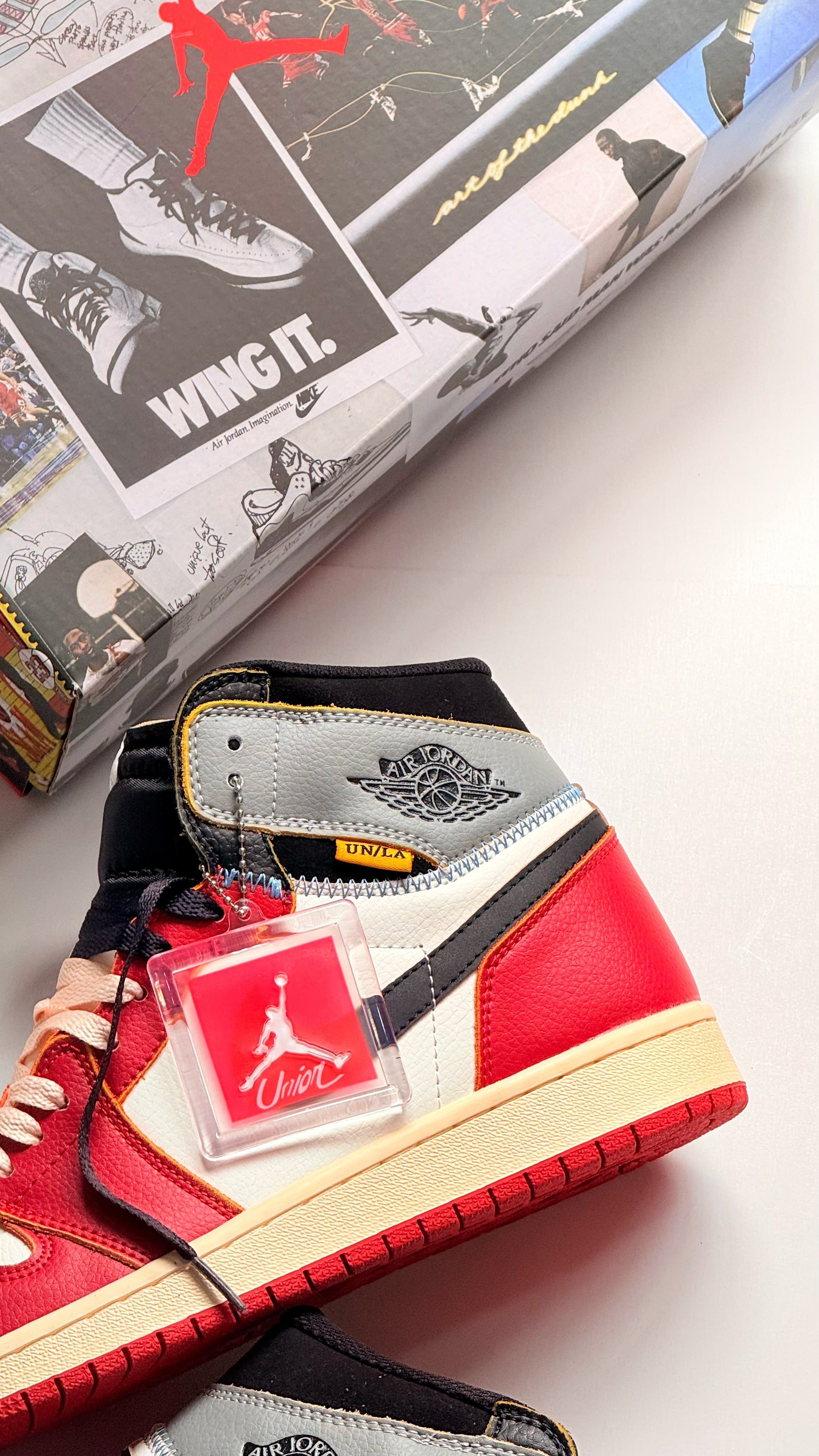Air Jordan 1 x Union
Varsity Red and Shadow Grey