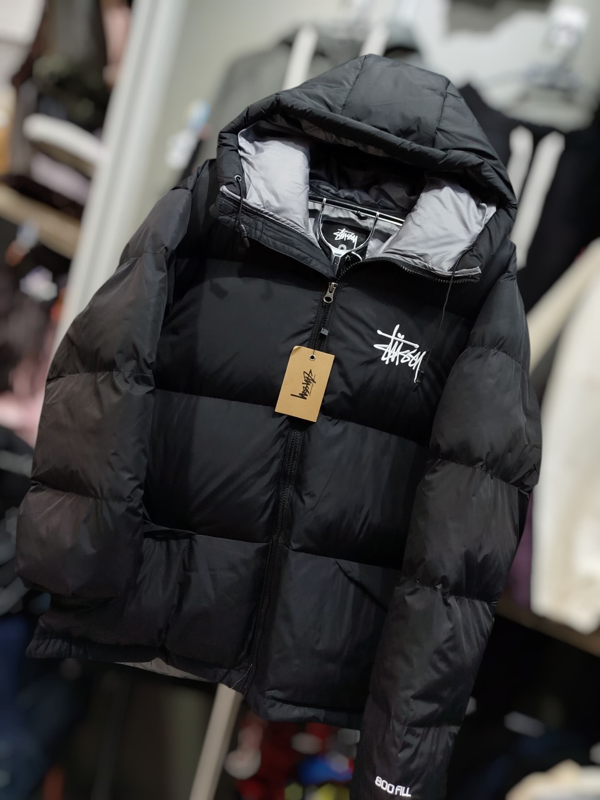 Stussy Puffer Jacket Air Capota