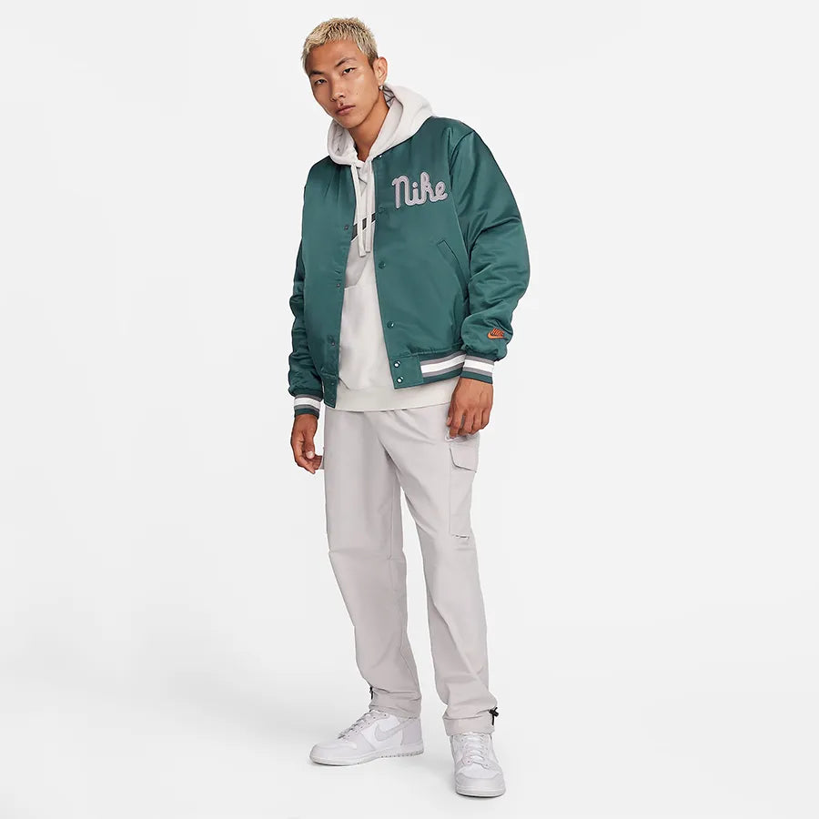Nike Dugout Loose Satin Jacket 'Green'