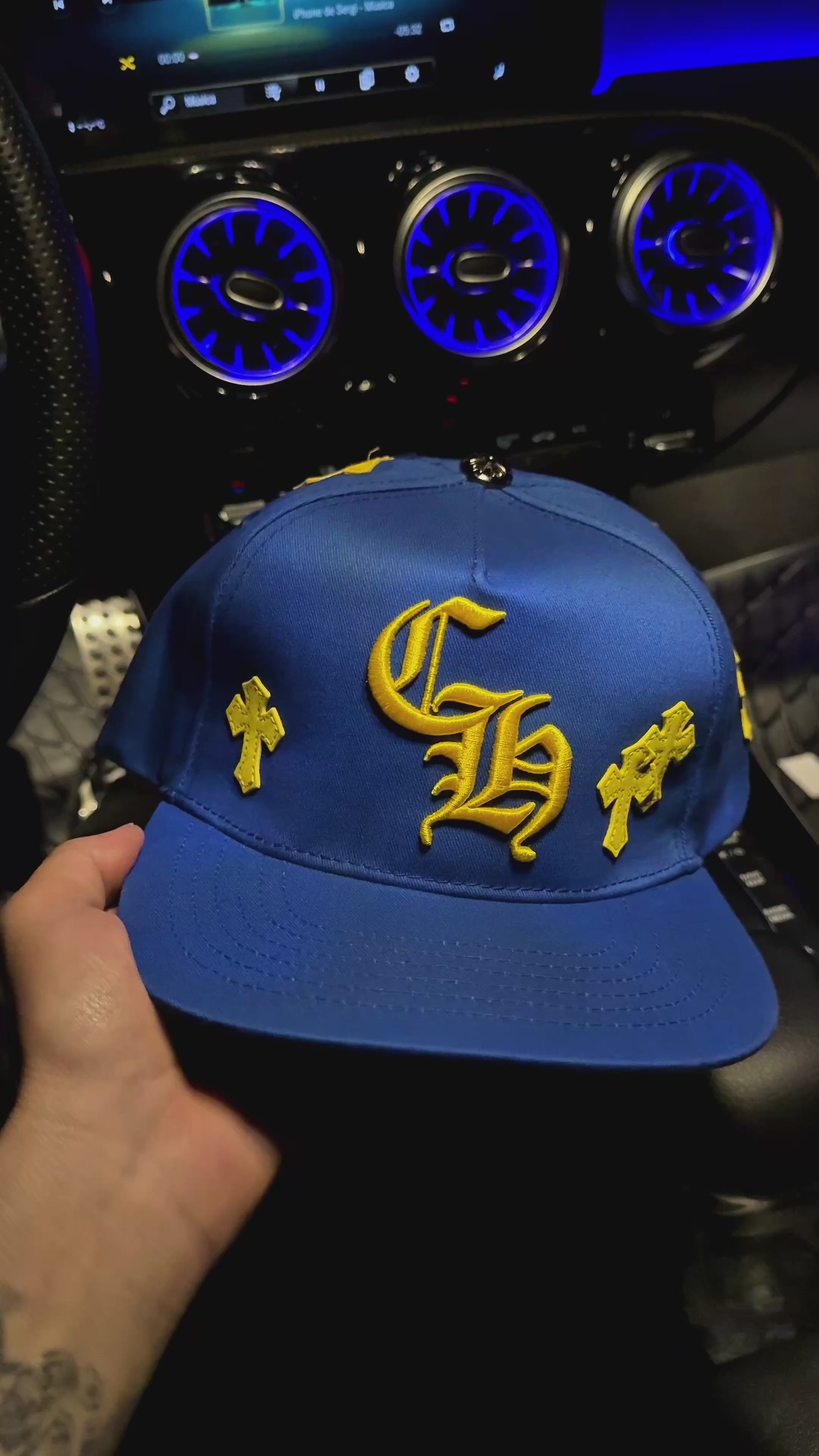 Gorra Chrome Hearts Cruz Patch Hat 'Blue/Yellow'